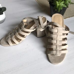 Marc Fisher Neutral heels with ankle tie